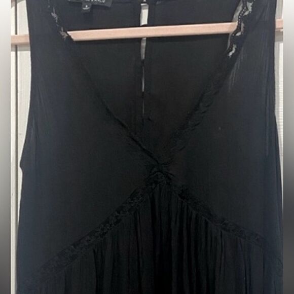 Kendall and Kylie pleated lace sleeveless black mini dress or top size S - Picture 12 of 12